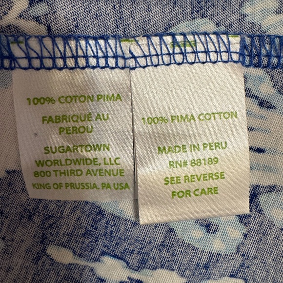 Lilly Pulitzer Melle Dress Indigo Blue Get In Line Octopus Print - L - Picture 11 of 12